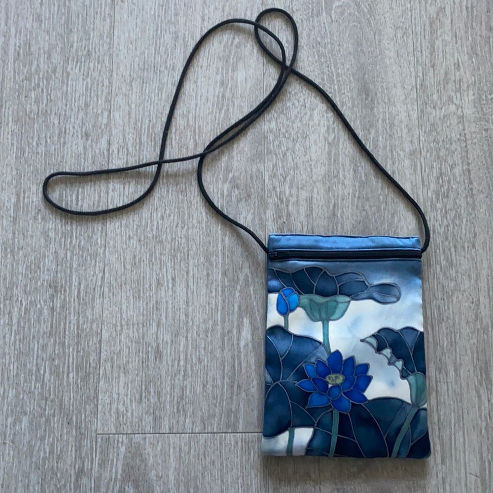 Hand Painted Silk Passport Bag / Purse